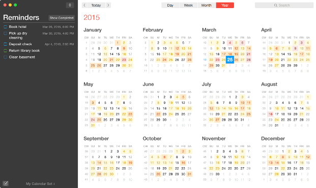 lightweight calendar for mac